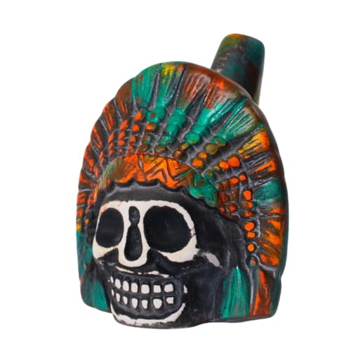 Aztec Death Whistle, Up To125+ Decibels Loud Real Screaming Aztec Death Whistle Loudest Authentic Human Authentic Human Sounding Screams Emergency Whistle Halloween Costumes Gift (Orange)