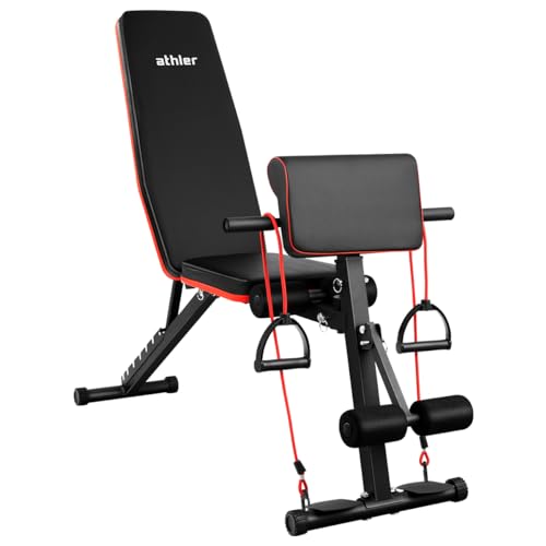 ATHLER Gorilla 50 | Verstellbare Bank Hantelbank Schnell Klappbare Trainingsbank Schrägbank |...