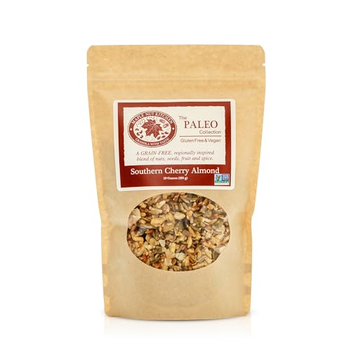 Image of Maple Nut Kitchen Southern Cherry Almond Granola 10 oz - Paleo Grain Free Nut Granola with Tart Cherries, Coconut & Seeds - No Sugar Added, Oat Free, Gluten-Free, Vegan, High Protein, Low Carb Cereal