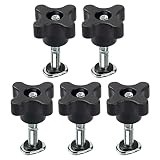 DDWT M6 x 40mm T-Track Bolts Knob Kit T Slot Bolts T Track Accessories for Woodworking Jigs and Fixt