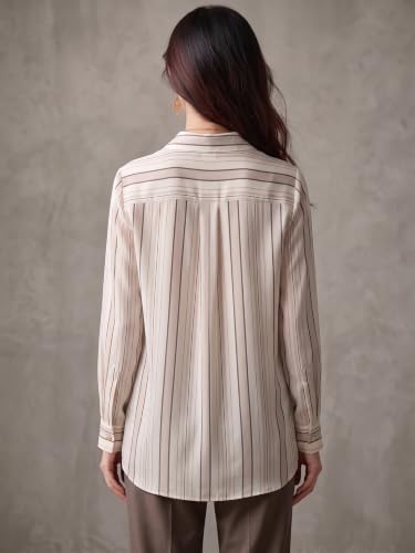 Image of URBAN OX Women's Casual & Corporate Wear Comfort Shirt - Stylish Korean Tops for Women, Formal Shirts for Women Office Wear, Oversized & Wrap Tops, Plus Size