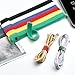 60PCS Reusable Cable Ties Hook and Loop Straps, 6 Inch Colored Cord Ties Cable Management Cord Organizer for Desk Wire Organizers for Power Electronic Cords Charging Computer Cables