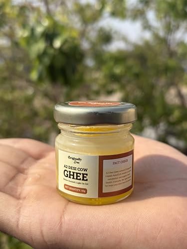 Image of Originally Desi A2 Desi Cow Ghee (50 ml)| Traditional Bilona Churned | Cultured Ghee | Cow Milk Ghee | Free Grazed Desi Cows | Pure, Organic & Natural | Lab Tested