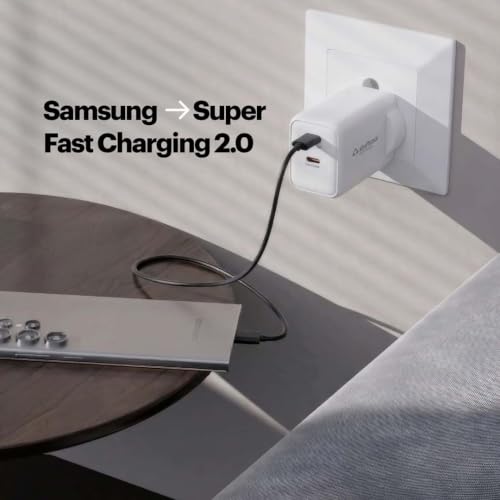 Image of Stuffcool Numen 45 Pro Dual Type-C GaN Charger with 45W PD PPS Fast Charging, Supports Samsung Super Fast Charging 2.0 & AVS, Compatible with MacBook Air, iPhone, Samsung & Pixel, Made in India