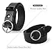 WERFORU Women Casual Dress Belt Genuine Leather Belt with Round Buckle,Black,Suit Pant Size 29-34 inches