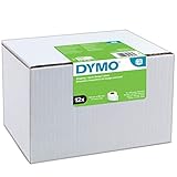 DYMO LW grandes étiquettes autocollantes pour expéditions et badges nominatifs, 54 mm x 101 mm, 12 rouleaux de 220 étiquettes (2 640 étiquettes faciles à décoller), pour les étiqueteuses LabelWriter, authentique