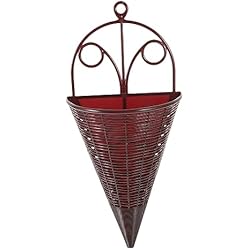 Maceteros Pared Jardin GOOHOCHY 5 Piezas Canasta Bohemia Cestas Decorativas De Pared Maceta Suculenta Decoración De Jardín Macetero De Pared Jardinera De Barandilla Colgante Botellita Cónico Moldeo por Inyección