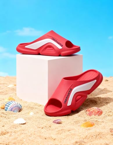 Image of Impakto Men EVA Flip Flops | Lightweight, Soft & Comfortable Slippers | Wide Toe Box, Airflow Ventilated Design, Anti-Skid & Water-Resistant, Indoor & Outdoor Chappal | Everyday Essentials