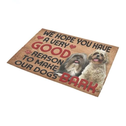 ���փ}�b�g �V�[�Y�[�͎������̌���i���� 50×80cm doormat Shih Tzu Make Our Dogs Bark