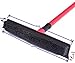 NXowzf Push Broom - Soft Bristle Rubber Broom Carpet Sweeper with Squeegee Adjustable Long Handle, Rubber Broom Bristles Sweeper Squeegee Scratch Mop (Black)