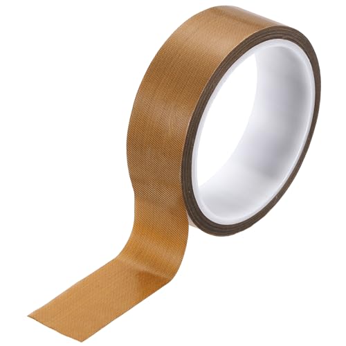 Image of PATIKIL High Temperature PTFE Tape 1-3 /16 Inch x 33 Feet PTFE Coated Fiberglass Adhesive Tape for Vacuum Sealer Machines Hand-Impulse Sealers Insulation, Brown