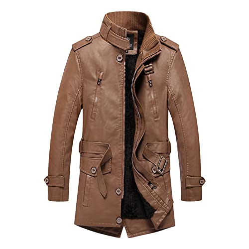 Veste en cuir pour hommes DGKaxiyaHM manteau thermique noir