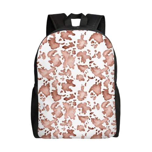 16in Lightweight Travel Backpack Cow Spots Pattern Casual Daypack for Outdoor Enthusiasts, Business Men & Women, Travel Ready Design