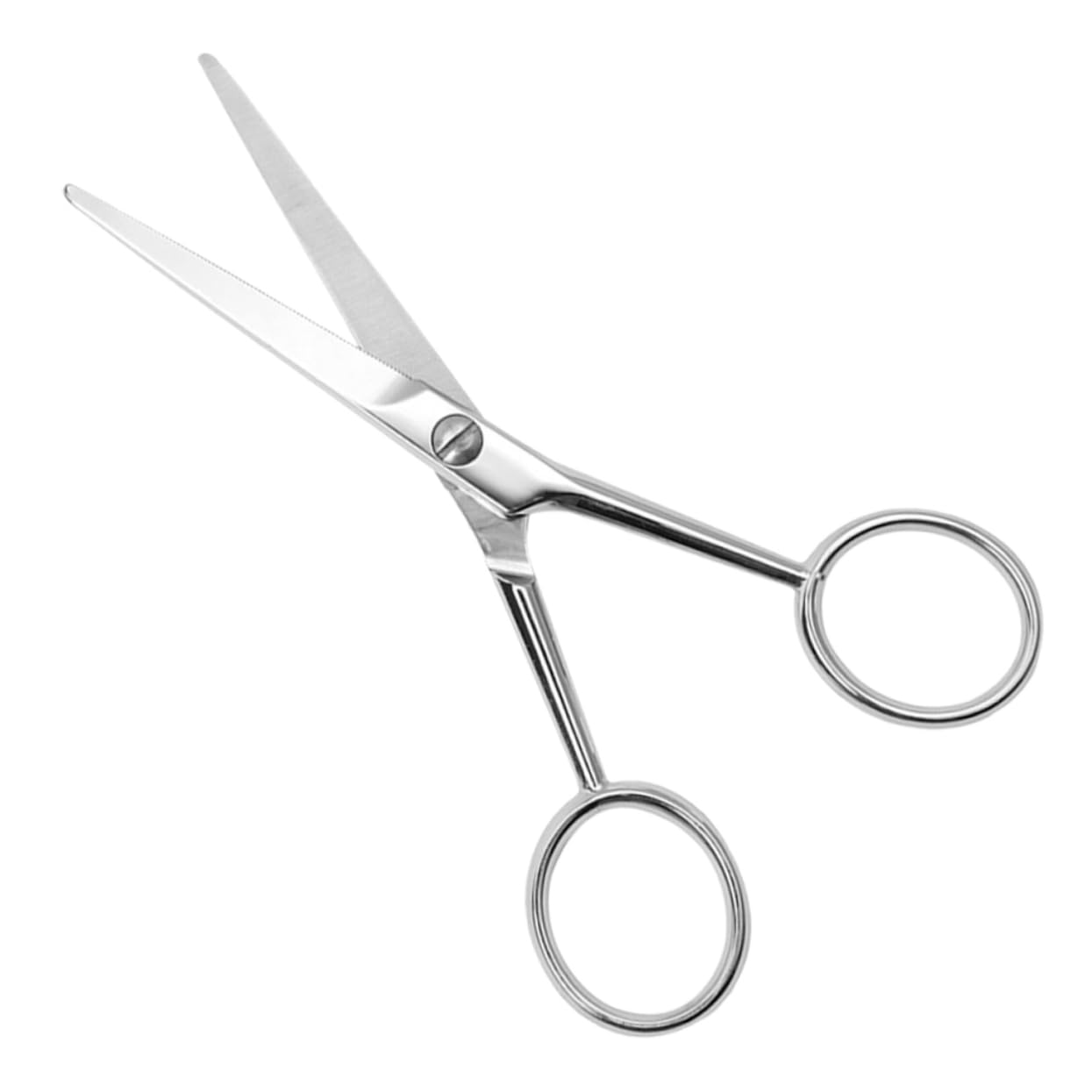 OSOLADY Stainless Steel Beard Trimming Scissors with Skid Grip Ergonomic Grooming Scissors for Precision Facial Hair Cutting for Mens Nose and Beard Care