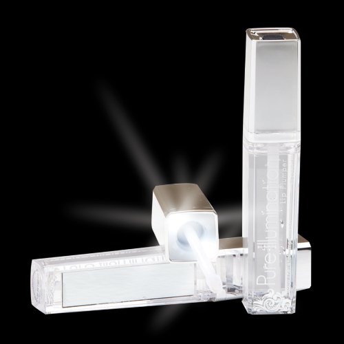 Pure Cosmetics Lip Gloss, Clear - .30 fl oz. / 9ml - LED Applicator with Mirror - Hydrating & Ultra-Moisturizing Jojoba Oil, Sweet Almond Oil & Vitamin E - Natural Based Formula