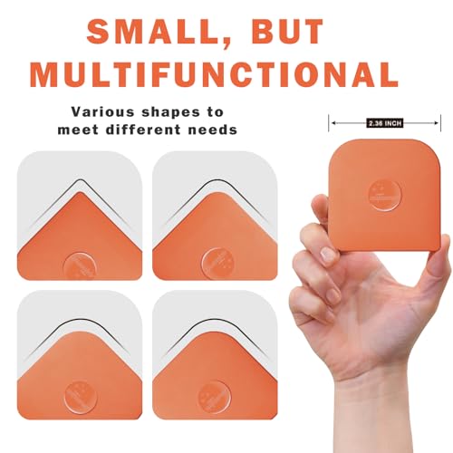Image of Pan Scraper, 10 Pcs Plastic, Non Scratch for Cast Iron, Pot and Pan Cleaning, Sturdy Scraper Kitchen Tool-Orange