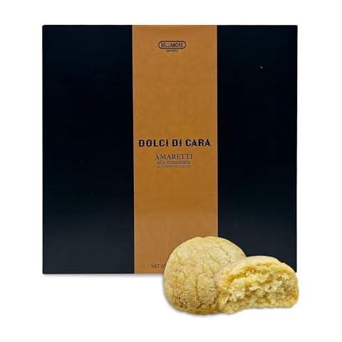 Italian Soft Almond Cookies- Italian Amaretti cookies - Alla Mandorla, 7.06 oz, Gift box, Individually Wrapped - Dolci Di Cara Cover