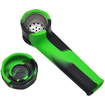 Silicone Pipe Beautiful and easy to clean portable tool, Can Be Given to Your Family and Friends. (dark green)