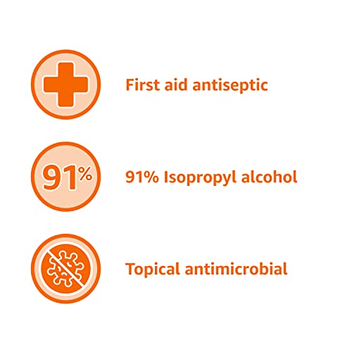Amazon Basics 91% Isopropyl Alcohol First Aid Antiseptic, Unscented, 16 Fl oz, 1-Pack - image 4