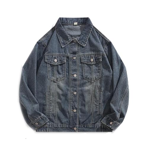 Veste en denim homme rétro veste de travail jean veste high street