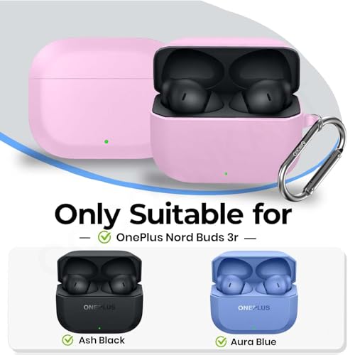 Image of Soft Silicone Case Cover Compatible for OnePlus Nord Buds 3r (2025) -Pink