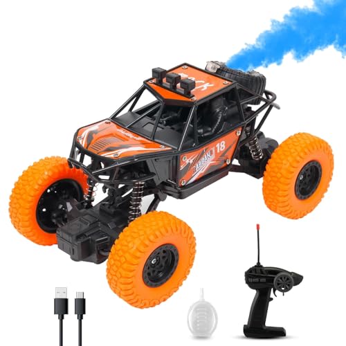 Image of GrandGlow GY-45 Rechargeable RC 4x4 Off-Road Rock Crawler with Spray Feature Toy | Best Gift for Kids | Smooth & Safe (Multicolor) (Pack of 1)