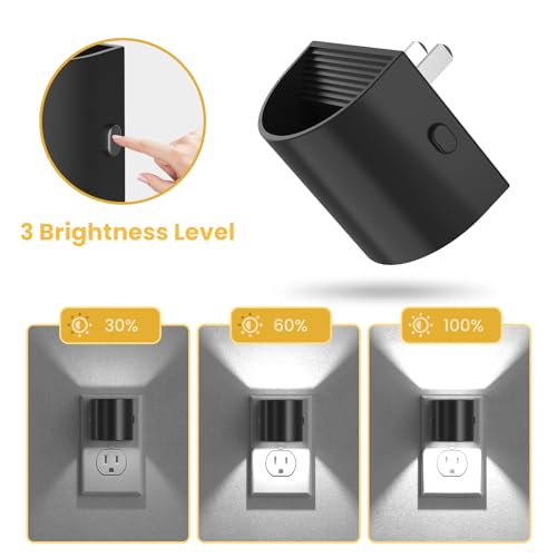 Image of Night Light, Night Lights Plug into Wall, 2 Pack, Dim LED Nightlight with Dusk to Dawn Sensor, 5000K Daylight White Dimmable Plug in Night Light, Up & Down Lighting for Bedroom, Bathroom, Hallway