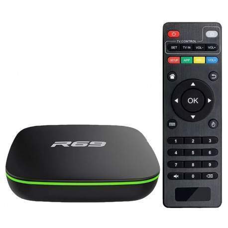 TV BOX R69 32GB / Memória RAM 4GB / 8K Ultra HD / 5D - Preto