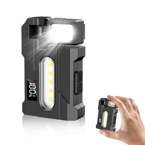 LETOUR G5 Pro Rechargeable EDC Flashlight, 2000LM Powerful RGB Flashights, Portable Flat Mini Flashlights, IP68 Waterproof Multi-Mode Magnetic Small Keychain Flashlight for Camping, Emergency