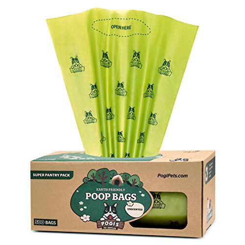 Pogiu0092s Poop Bags - 500 Unscented Dog Poo Bags for Yards - Leak-Proof, Biodegradable Poo Bags for Dogs (Single Large Roll)
