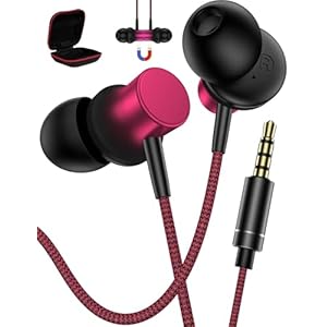 3.5mm Wired Earbuds, Noise Canceling in Ear Earphones 3.5mm Headphone Plug with HD Mic for PC Laptop Nintendo Switch Chromebook Students HiFi Stereo Headsets for Clear Call Video Meeting Gaming Music