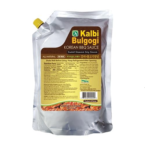 Jayone Korean BBQ Sauce, Kalbi and Bulgogi, 2kg(4.4LBS
