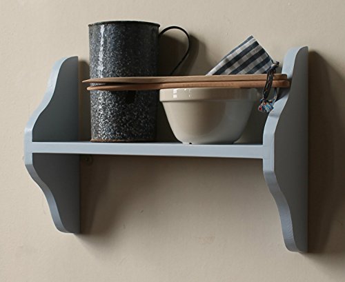 Petite étagère en bois style shabby chic bleu pâle
