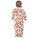 XDKDZIS Cute Pattern Of Salmon Fillets Baby One Piece Snug-Fit Footed Onesie Cotton Pajamas for 3-24M Toddlers Boys Girls