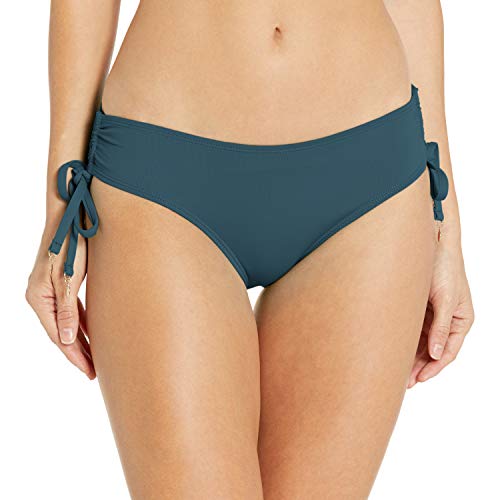 Anne Cole Women's Alex Solid Side Tie Adjustable Bikini Swim Bottom, Eucalyptues Green, Large