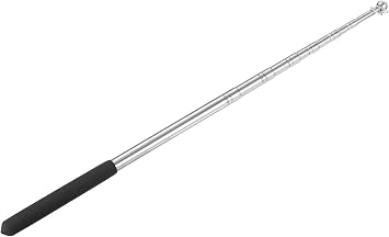 5 Feet Telescopic Handheld Flagpole, Stainless Steel Extendable Retractable Baton Portable Guide Flag Pole for Tour Guides Teacher Pointer, Black