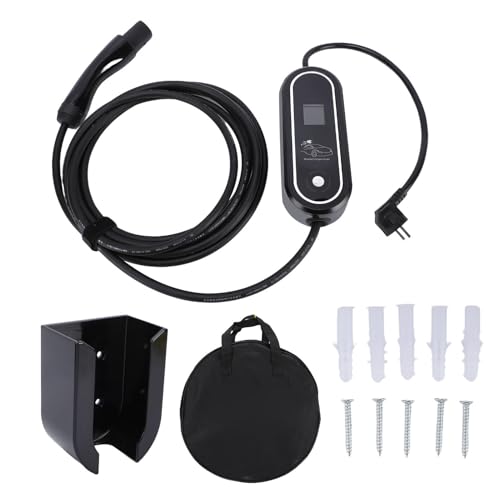 Acouto Cargador EV Nivel 1 Nivel 2, Portátil 16A 23FT con Adaptador de Carga Programada de 120V, Reemplazo para el Modelo Y 3 S X