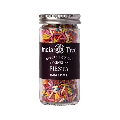 India Tree Nature’s Colors Fiesta Sprinkles, 3 oz Glass Jar