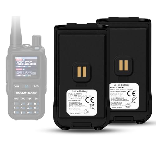 WINDINGTOK 2Packs 5R Mini Walkie Talkie Radio Battery 1600mAh Type-C 8.4V Rechargable Original Battery Compatible with UV-5R,UV5R,5R Mini Two Way Radio Walkie Talkie Accessories
