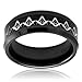 anillo del Embutido de Cerámica Negro de Fibra de Carbono Masónica Banda Imagen de anillo del Embutido de Cerámica Negro de Fibra de Carbono Masónica Banda