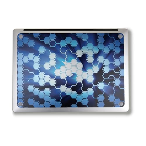 Image of Laptop Skin Compatible with Alienware M18 R2 (2024) - Shining Hex - Premium 3M Vinyl Protective Wrap Decal Cover - Easy to Apply | Crafted in The USA by MightySkins