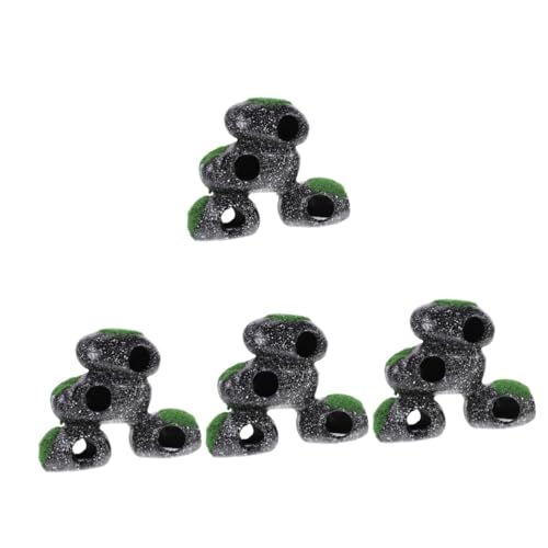 minkissy 4 st akvarium avelstank akvarium skydd levande räkor grotta dekor akvarium stenar fisk hus räkor gömställe fisk fly grotta keramisk fisk grotta räkor krypa lera kruka keramik