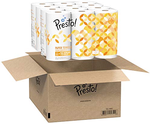 Amazon Brand - Presto! Full-Sheet Paper Towels, Huge Roll, 12 Count