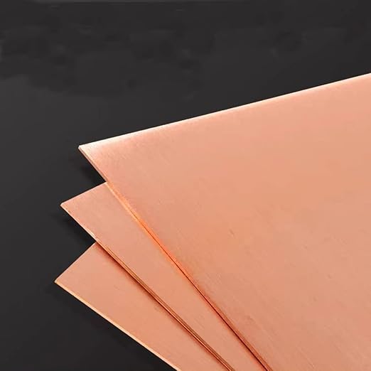 2 Pcs Copper Sheet, 10" x 8", 24 Gauge(0.5mm) Thickness, Double Sided Film Attached 99.9% Pure Copper Sheets Metal Plates for Crafting. Modelers, Jewelry, Repairs, Electrical