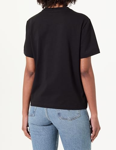 Calvin Klein Jeans T-Shirt Classica Da Donna Con Logo A- Inst. Ss LV047C912G, Nero (Nero), L, Nero (Nero), L - 3
