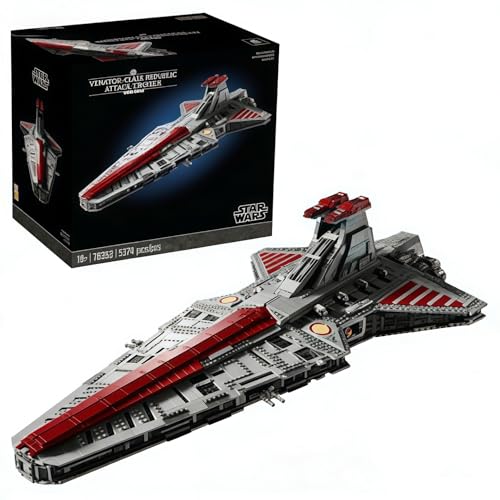Racocou Bloques de construcción de Crucero de la República, 5374 Piezas, Conjunto de componentes para armar, Juguete de Regalo, Juguete para ensamblar, Longitud 109 cm