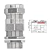 Water Proof Cable Gland 304 Stainless Steel Explosion Proof Double Seal Connector IP66 Rated for Outdoor Electrical Installations Marine Devices and Industrial Applications