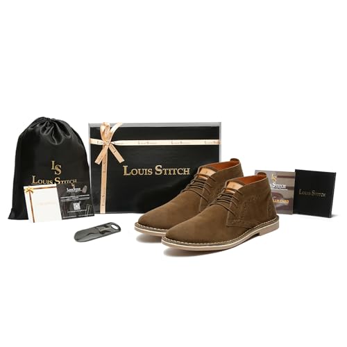 Image of LOUIS STITCH Chukka Boots for Men| Suede Leather Boots for Men| High Ankle Casual Boot | Casual Office & Trekking Shoes | Hiking Boots for Men | Stitch Down Desert Boots | [LSSDSUCKBGJB ]