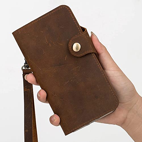 Funda para iPhone 14 Plus carcasa de piel con tapa y tarjetero 7