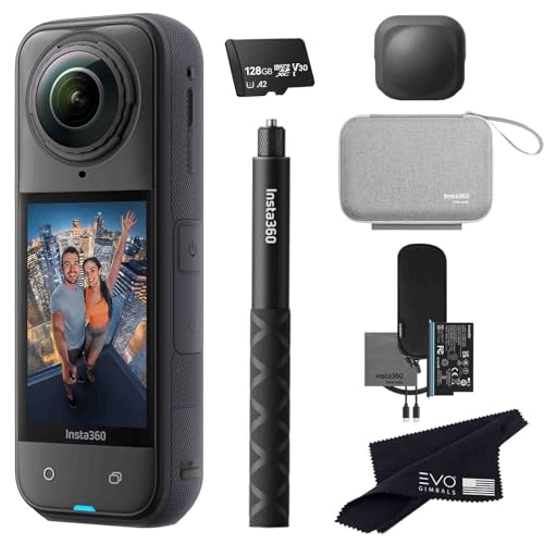 Insta360 X5 8K Waterproof 360 Action Camera, Dual 1/1.28-inch Sensors, Replaceable Lenses